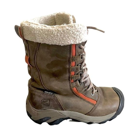 KEEN Hoodoo High Lace Up Waterproof Winter Snow Boot Brown Slate Black 7 - Picture 2 of 10